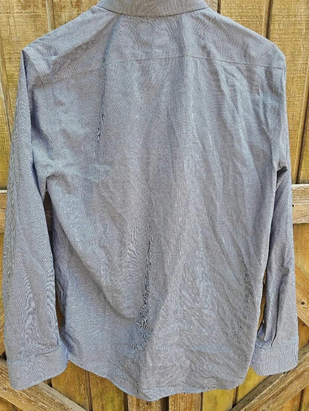 Banana Republic Shirt Men M Medium Slim Fit Non-Iron 100% Cotton Blue Houndstoot